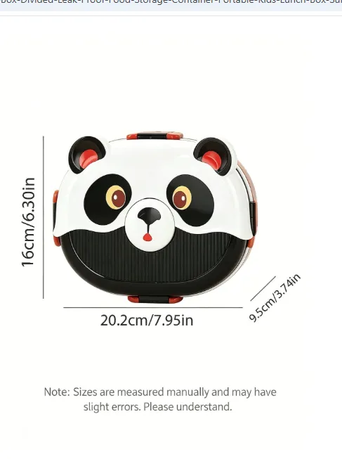 Cute Cartoon Animal Shaped Bento Box, Divided Leak-Proof Food Storage Container Carousel 3