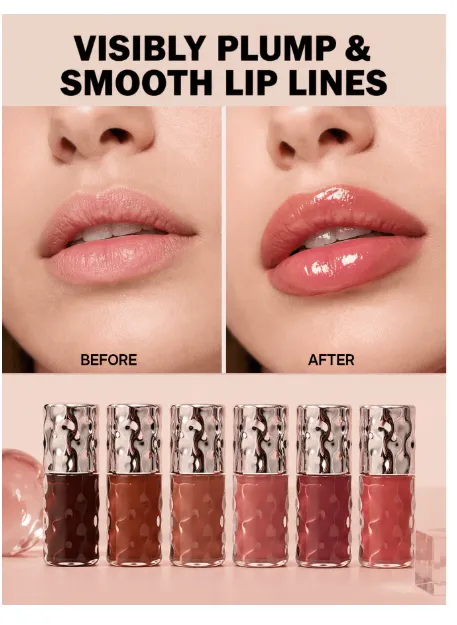 beauty glazed Glossy Smooth Soft Liquid Lip Gloss, Non-Sticky Lip Oil Lip Care Carousel 2