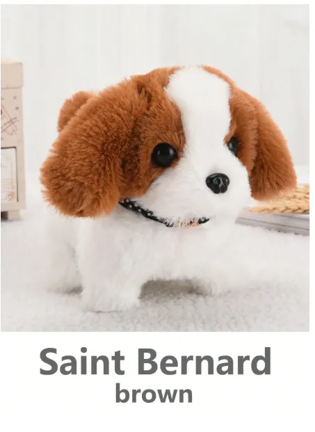 1pc Electric Walking & Barking Plush Toy Dog, Realistic Fur Electronic Pet Dog Toy For Children Carousel 7