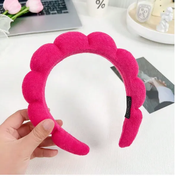 1pc Velvet Spa Headband, High-Quality Elegant Crown Top Headwear For Outdoor Carousel 2