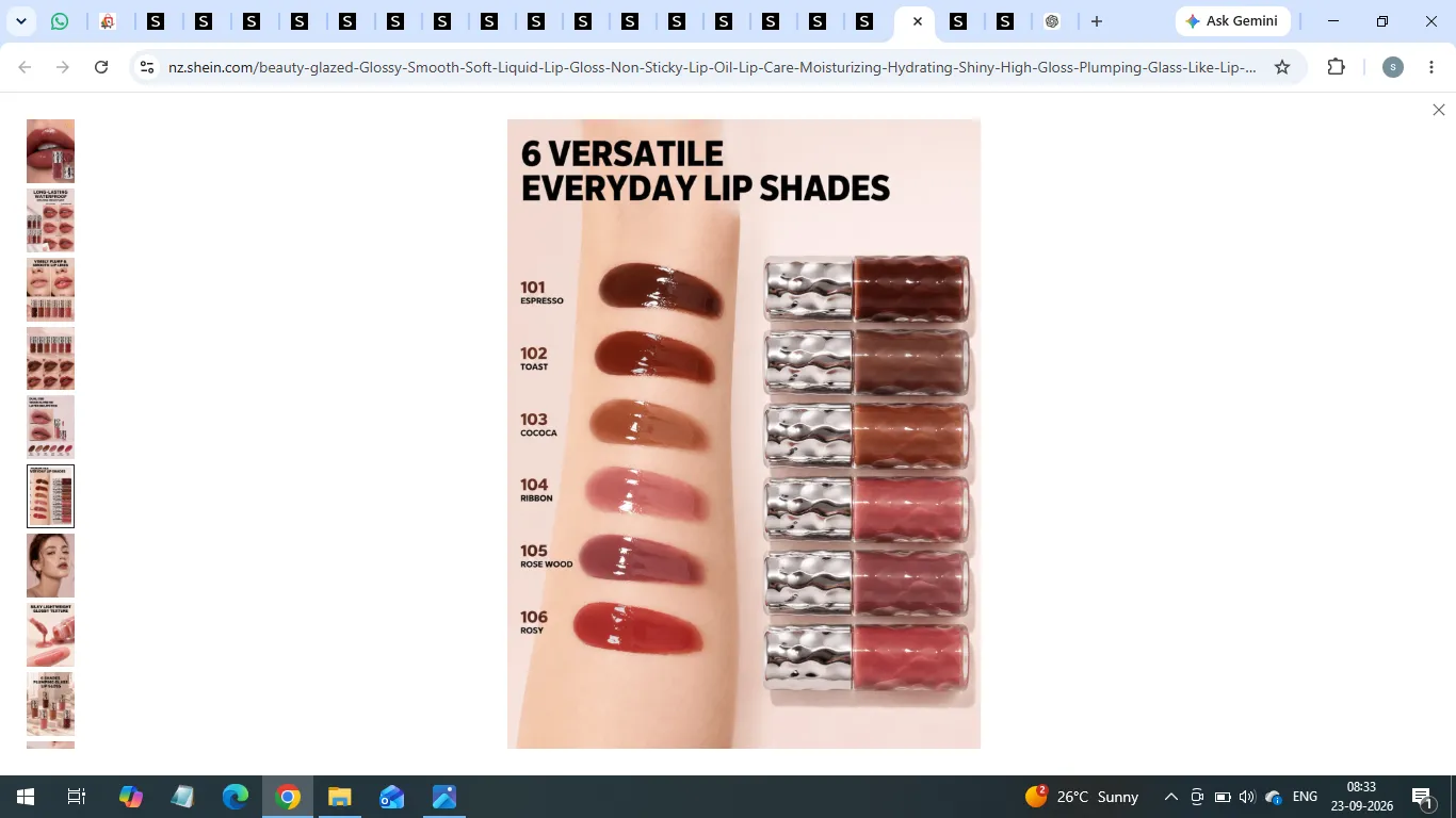 beauty glazed Glossy Smooth Soft Liquid Lip Gloss, Non-Sticky Lip Oil Lip Care Carousel 5