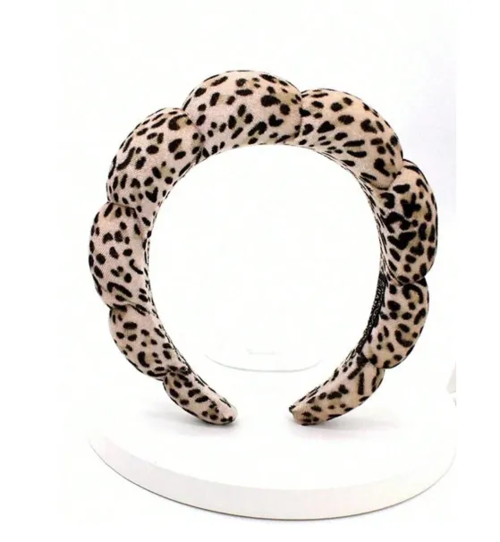 Leopard Print Headband, Makeup Headband, Women's Facial Care Hair Clips Carousel 2
