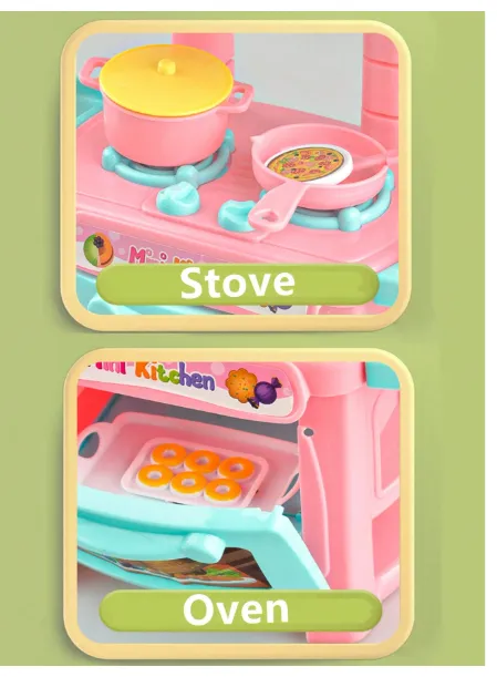 Miniature Kitchen Toy Set For Role Play Game, Pretend Food And Cooking Toys Carousel 7