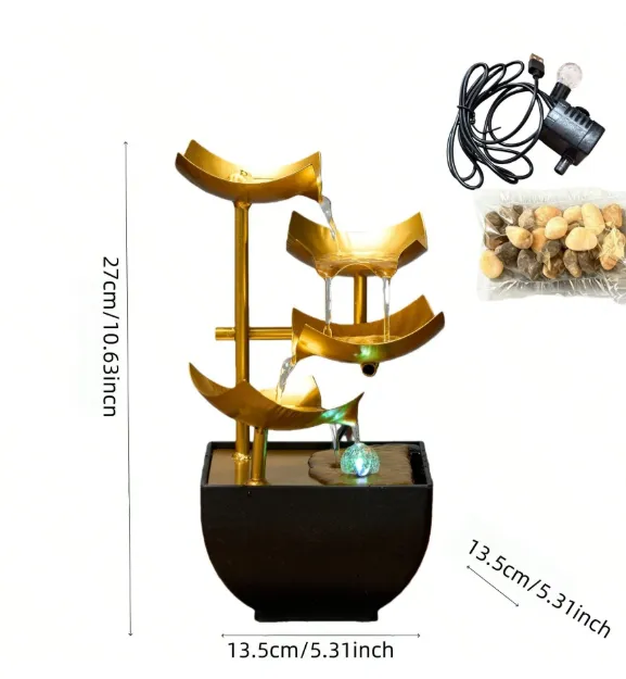 Zen Water Fountain Decor For Relaxation And Happiness, Suitable For Yoga Studio Carousel 2