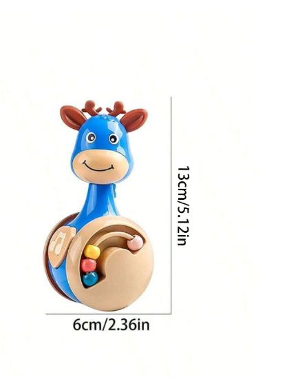 Deer Wobble Sliding Sensory Toy, Baby Educational Early Learning Toy, Infant Soothing Crawling Montessori Toy Carousel 5