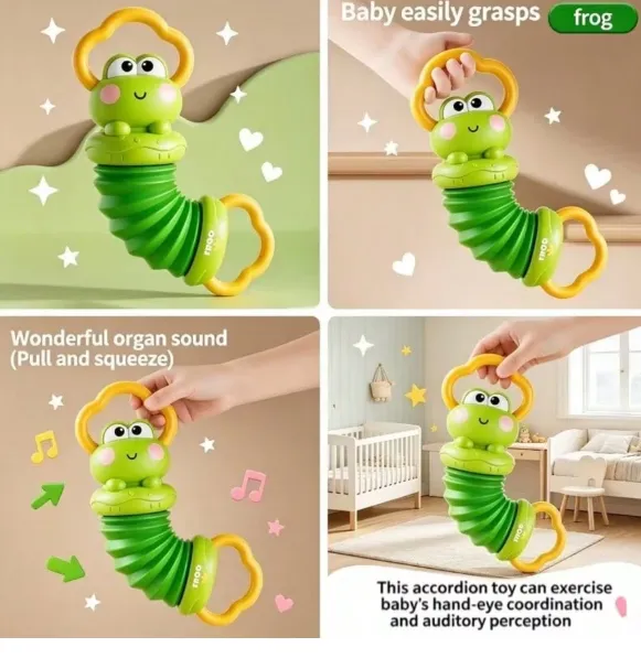 Fun Cartoon Handheld Accordion Toy, Cute Animal Musical Instrument, Suitable For Infants And Toddlers Carousel 5