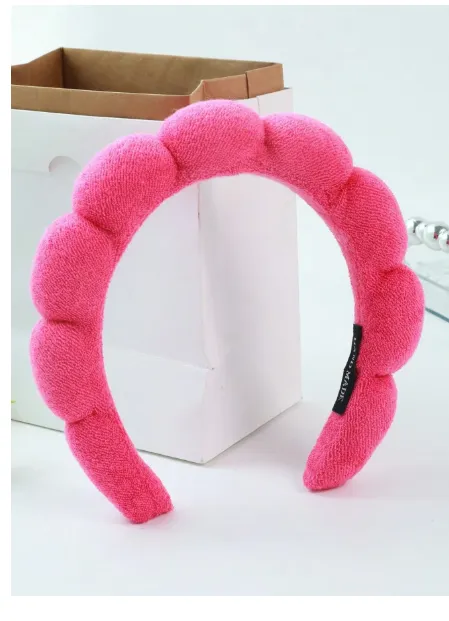 1pc Velvet Spa Headband, High-Quality Elegant Crown Top Headwear For Outdoor Carousel 1