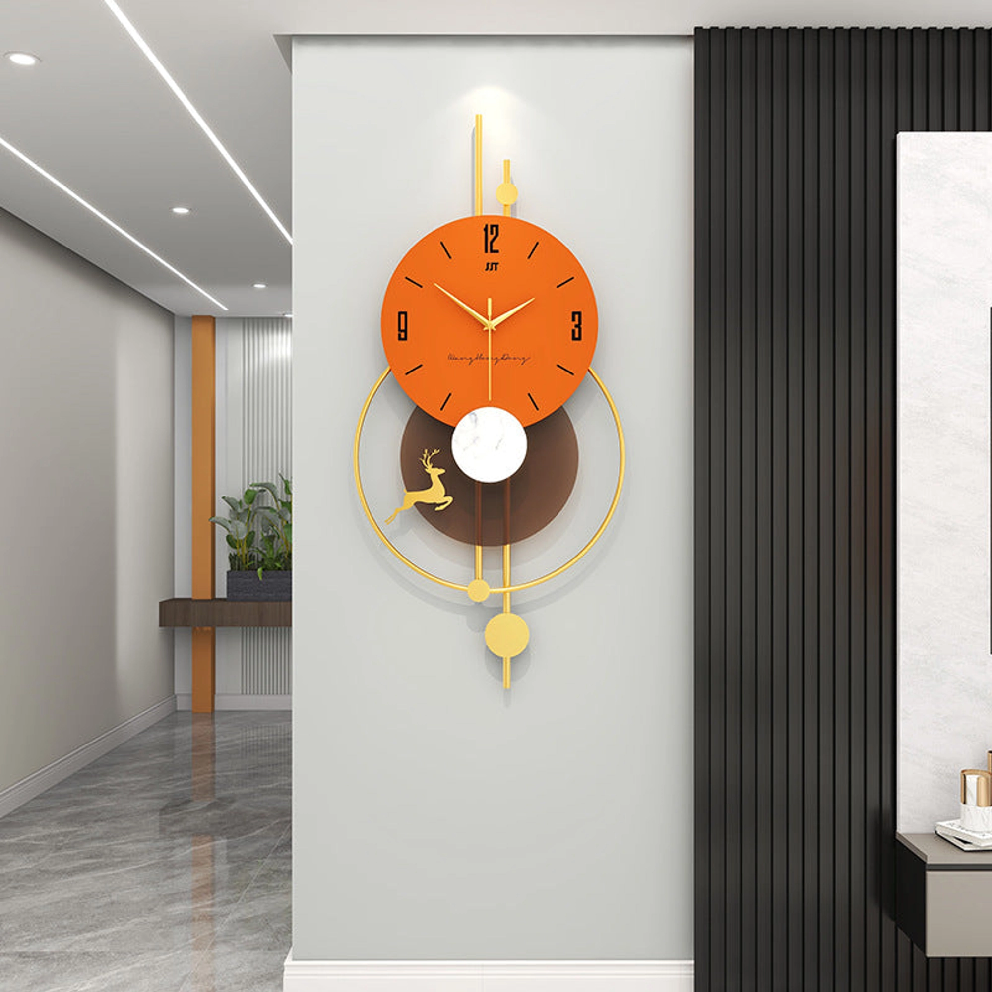Leaping Deer Modern Wall Clock Carousel 4