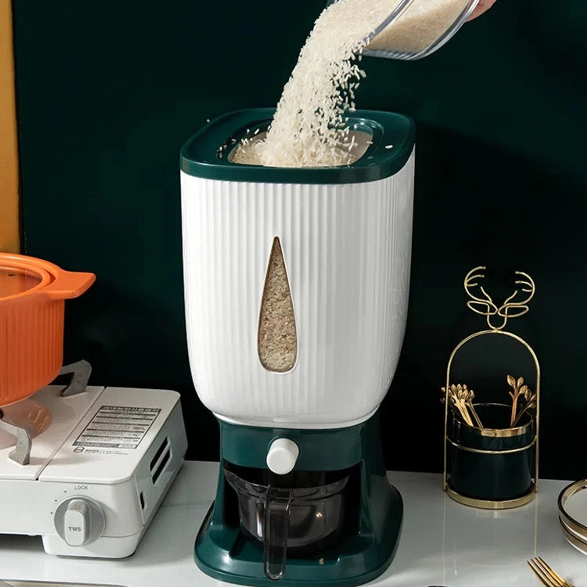 Stylish and Functional Grains/Rice Storage Box Carousel 4