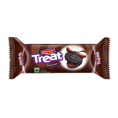 Britannia Treat Sandwich Biscuits Funky Choco 100g