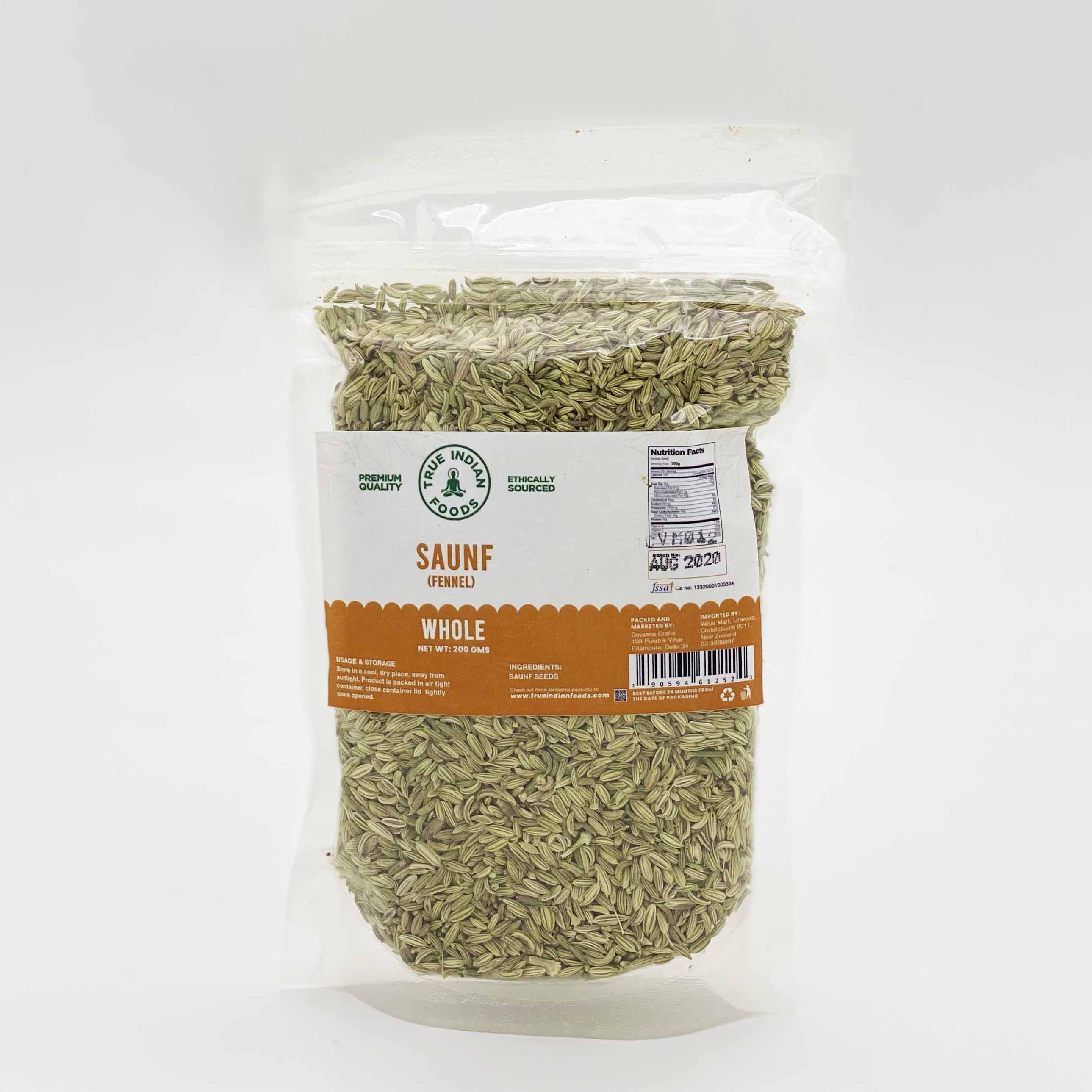 True Indian Foods Saunf Fennel Seeds 200g