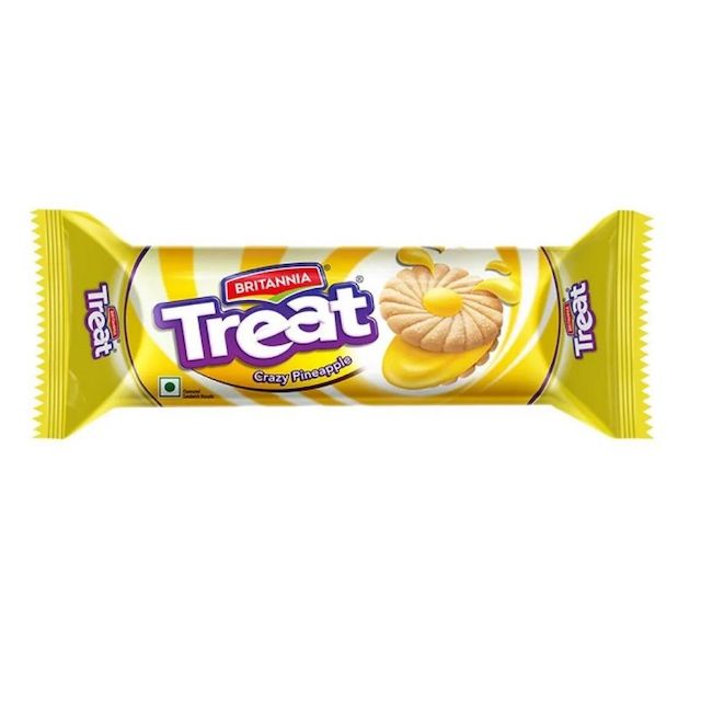 Britannia Treat Sandwich Biscuits Pineapple 100g