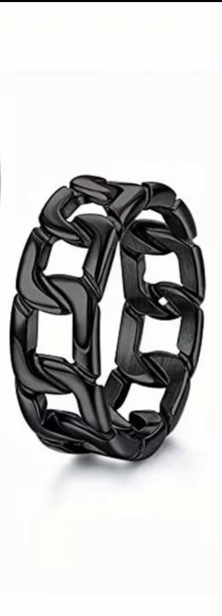 Men’s chain stainless steel ring size 12