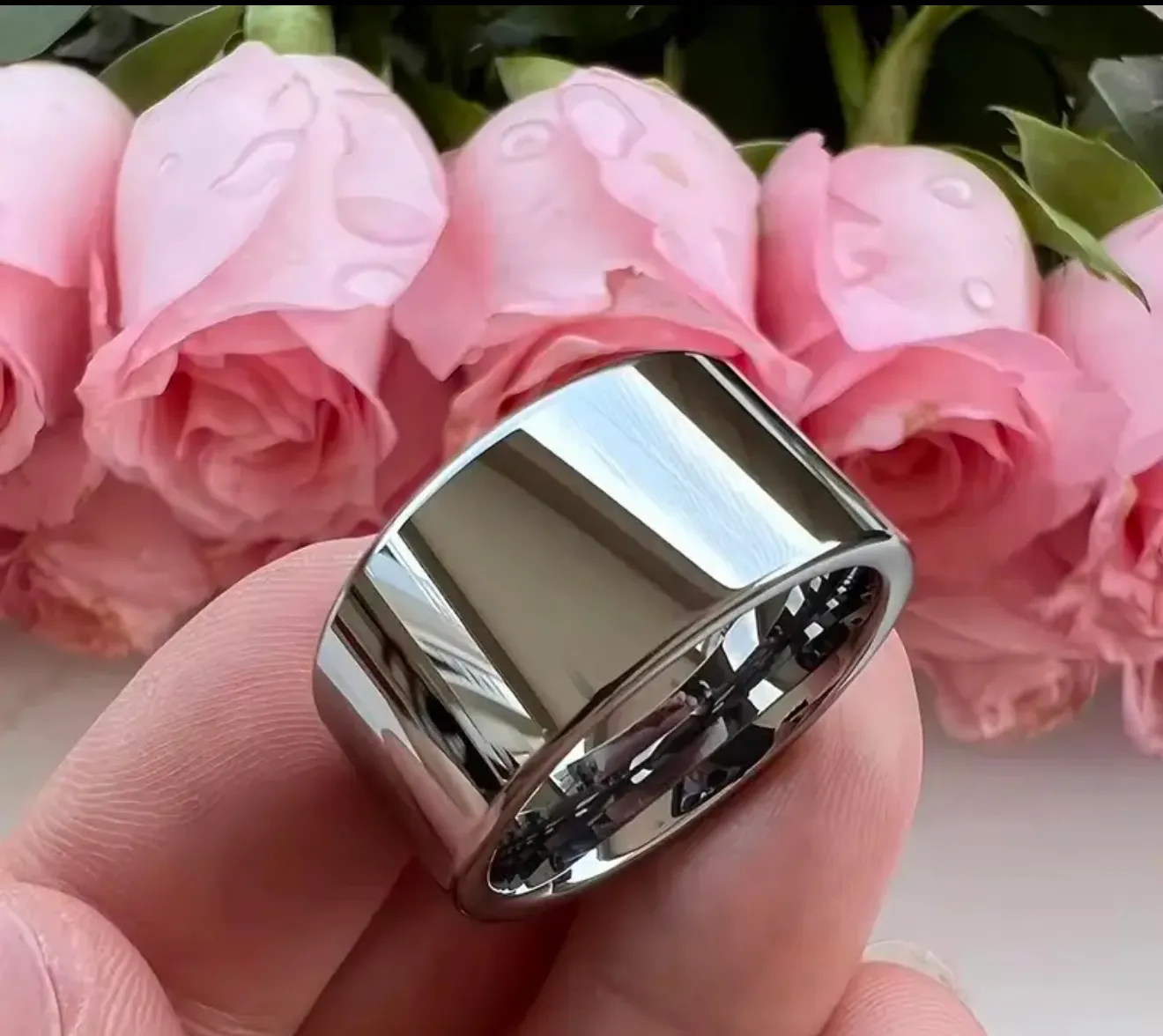 Men’s 12mm stainless steel ring size 12 !
