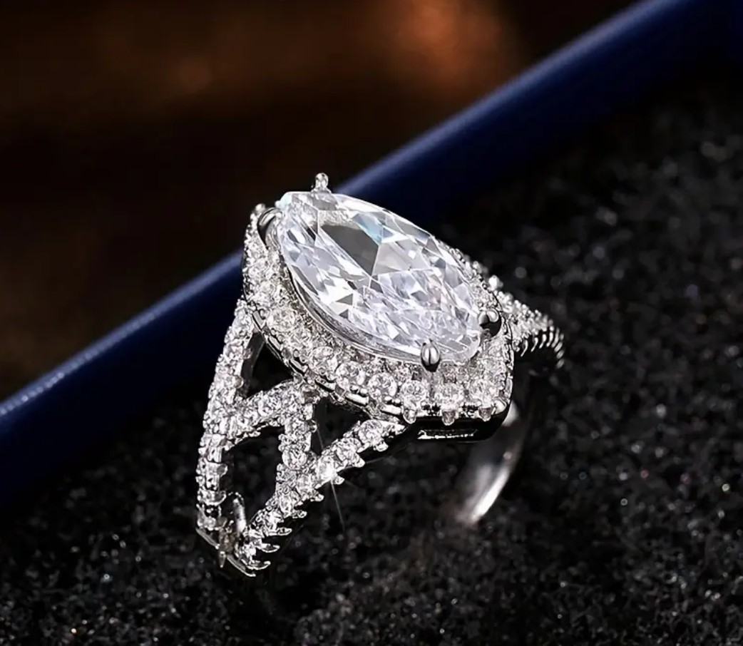 Elegant teardrop ring size 10 (clearance) Carousel 2