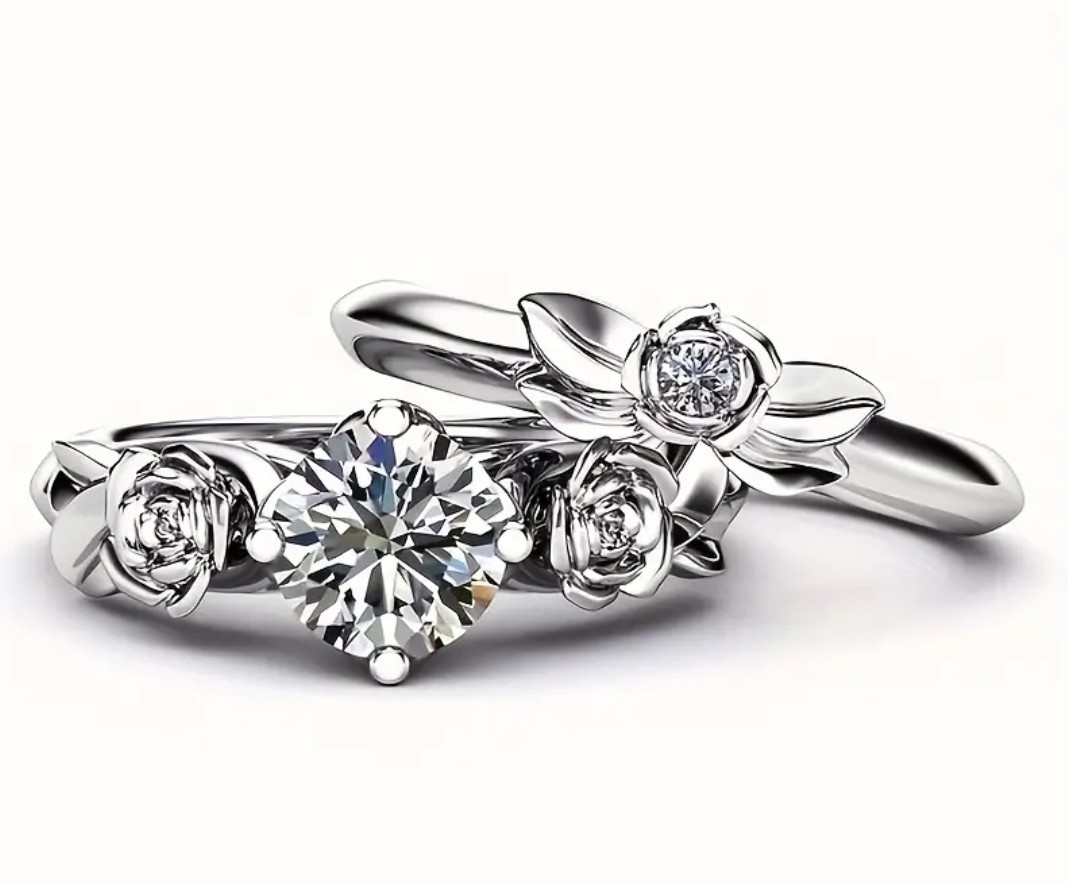 Very sweet 2pce ring set size 10 (clearance)