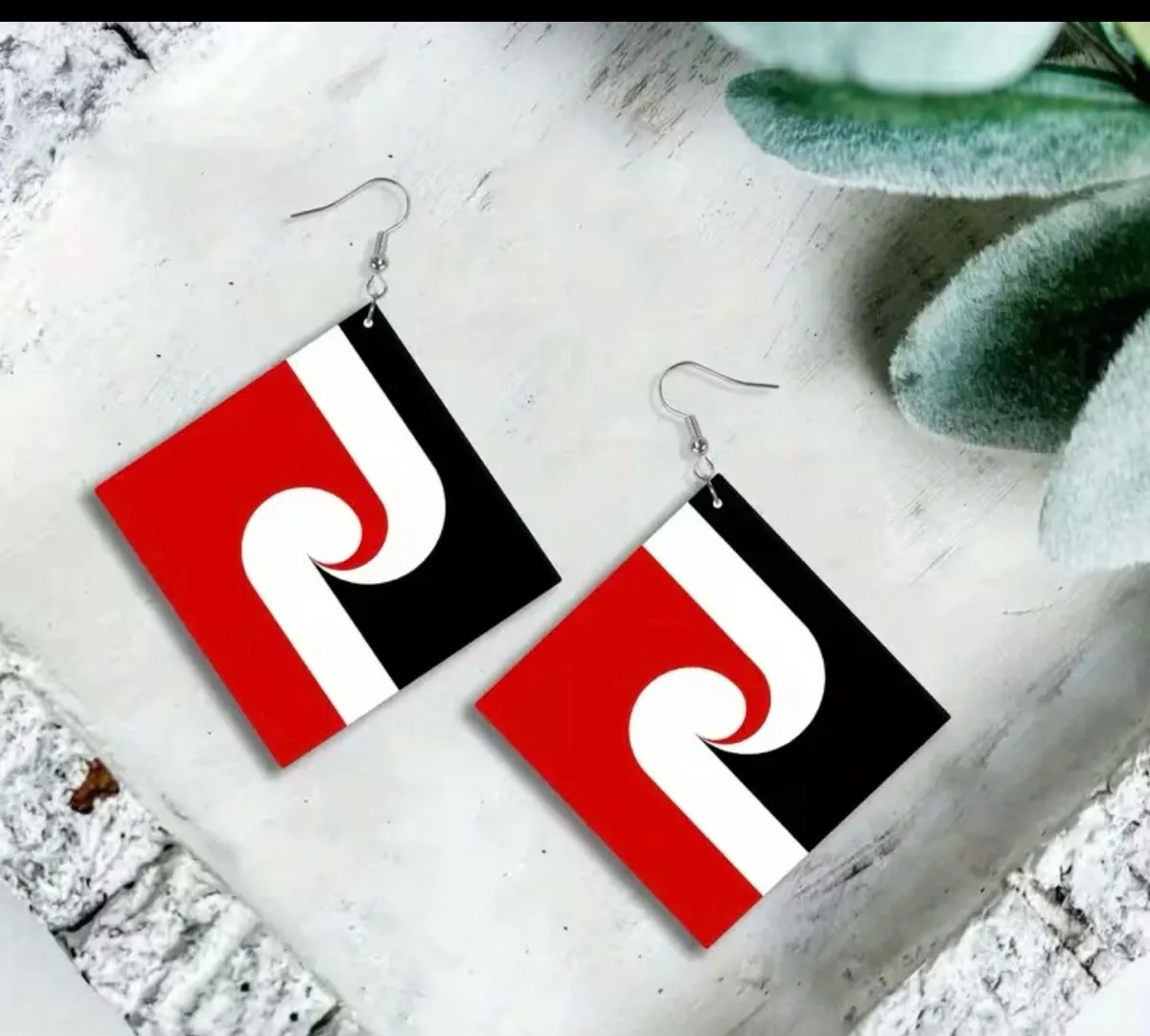 Marie’s square maori design ear rings