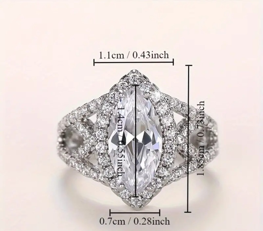 Elegant teardrop ring size 10 (clearance) Carousel 3