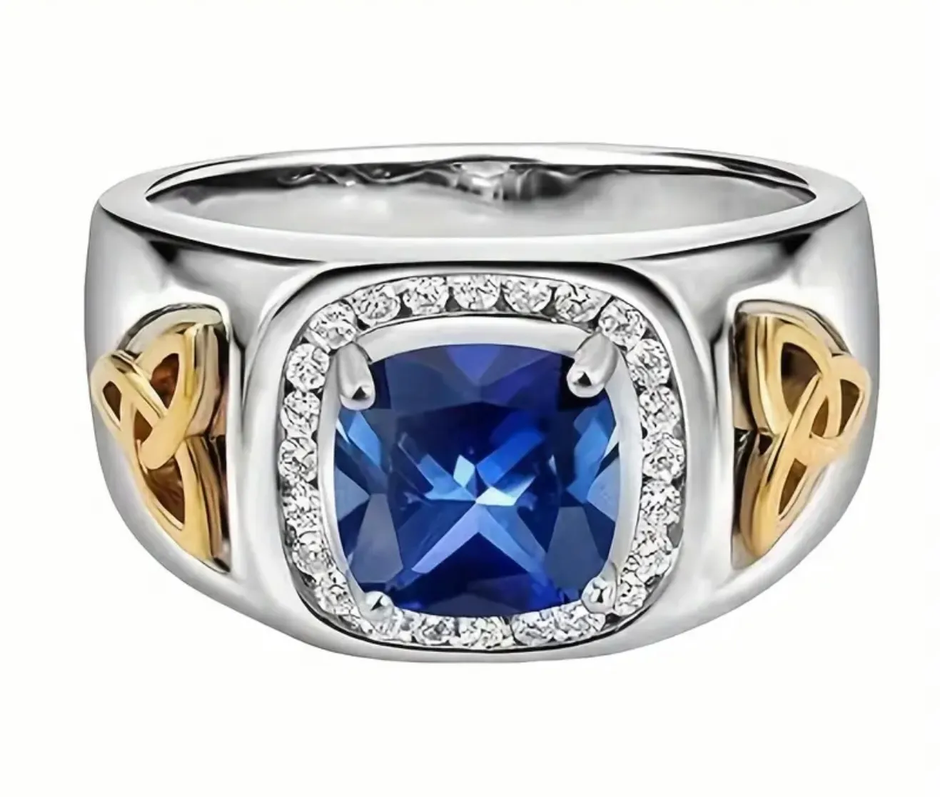 Men’s faux sapphire ring size 14 Carousel 1
