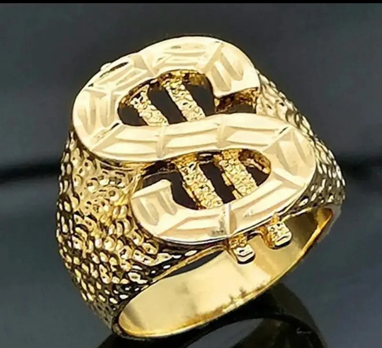 Men’s golden dollar ring size 12