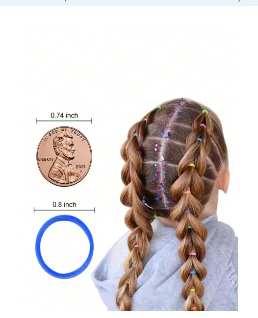 1000pcs/Pack Colorful Mini 0.59 Inch Diameter Disposable Elastic Rubber Bands For Girls Carousel 2