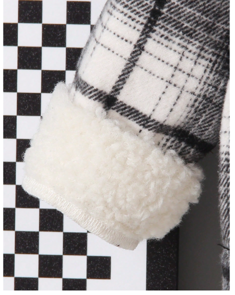 Young Boys' Daily Casual Classic Plaid & Plush Long Sleeve Shirt Warm & Comfortable Coat Carousel 3