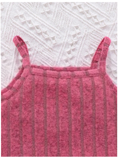 Baby Girl Solid Cami Dress & Mock Neck High Low Hem Tee Carousel 5