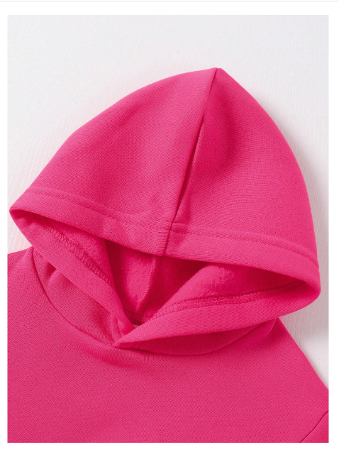 Baby Girl Fleece Hooded Sweatshirt And Pants Set Carousel 5