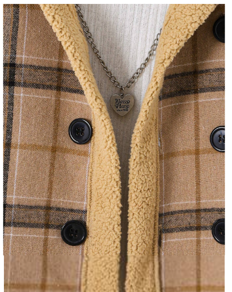 Baby Boy Carnival Plaid Pattern Warm Fleece Hooded Long Sleeve Jacket Carousel 2