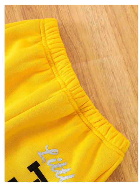 2pcs/Set Young Girl Casual English Letter Print Hooded Sweatshirt & Letter Graphic Pants Set Carousel 1
