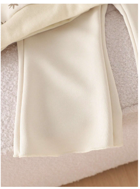 Baby Girls Apricot Color Long Sleeve Pants 2pcs Casual Outfit Set Carousel 3