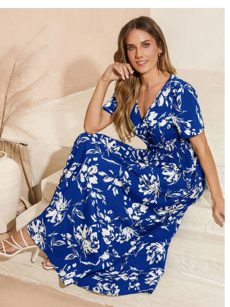 Women Short Sleeve V-Neck Simple Fashion Dress Carousel 3