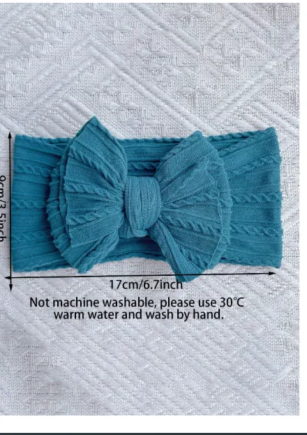 5pcs Cute Bow Headbands, Seamless Nylon Baby Hair Accessories Carousel 1