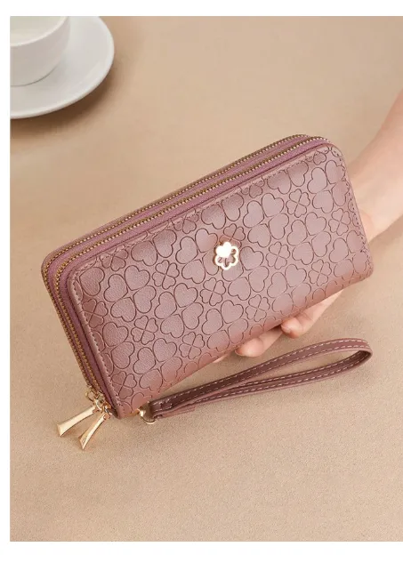 Fashionable Clutch Handbag Mobile Phone Bag Double Layer ZipperFashionable Clutch Handbag Mobile Phone Bag Double Layer Zipper