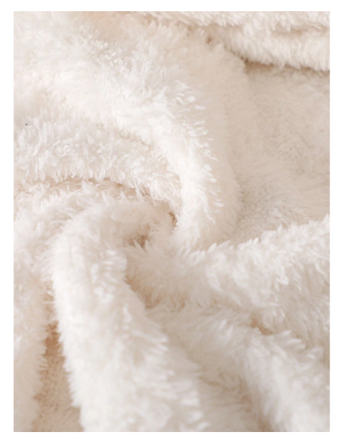 Young Girl Solid Color Knitted Fluffy Lapel Loose Casual Jacket Carousel 6
