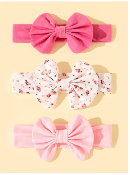 3pcs Baby Bow Hair Accessories, Suitable For Daily Wear