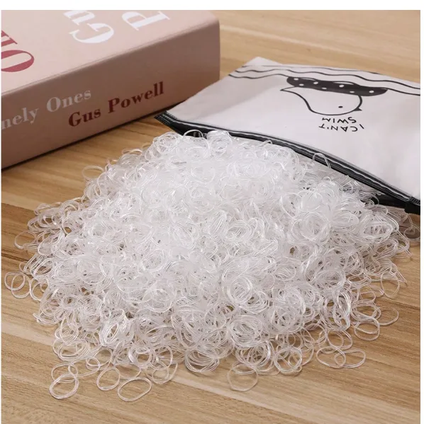 1000pcs/Pack Colorful Mini 0.59 Inch Diameter Disposable Elastic Rubber Bands For Girls Carousel 4