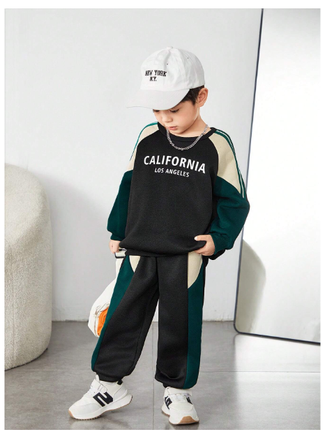 2 Pieces Young Boys Leisure College Comfortable Fashion Simple Practical Japan And South Korea Carousel 1