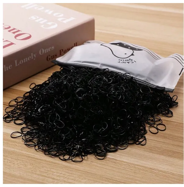 1000pcs/Pack Colorful Mini 0.59 Inch Diameter Disposable Elastic Rubber Bands For Girls Carousel 5