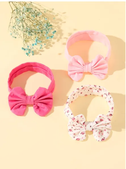 3pcs Baby Bow Hair Accessories, Suitable For Daily Wear Carousel 1