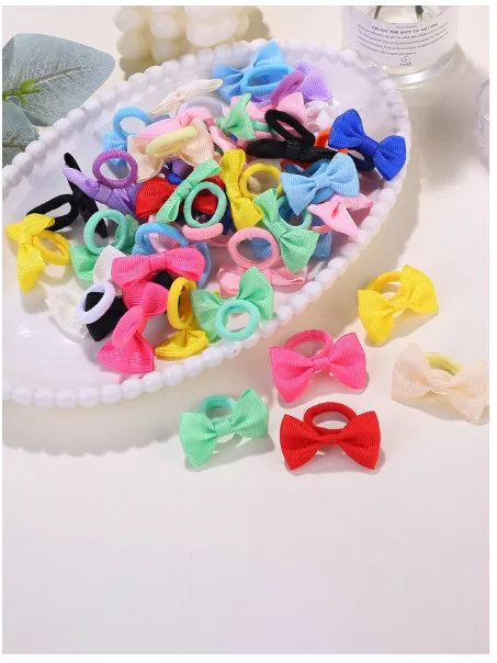 5/30/60pcs Girls' Elastic Hair Ties Carousel 4