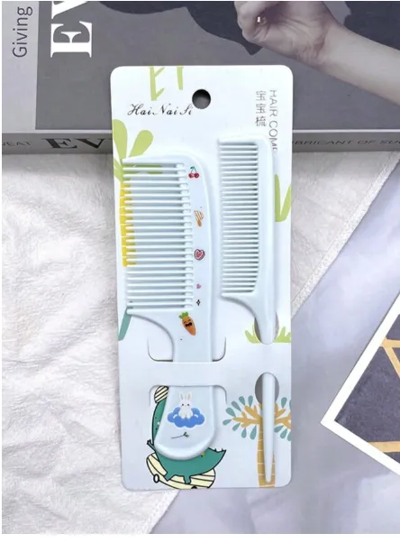 2pcs Portable Mini Comb, Cartoon Macaron Color Pattern Small Comb Carousel 7