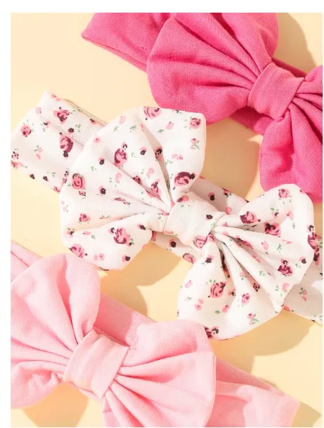 3pcs Baby Bow Hair Accessories, Suitable For Daily Wear Carousel 2
