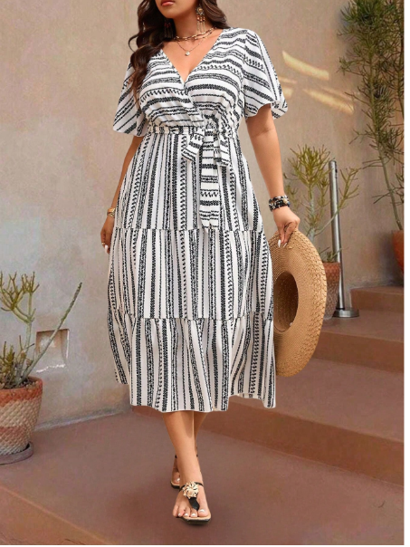 Plus Size Women Ditsy Floral Dress
