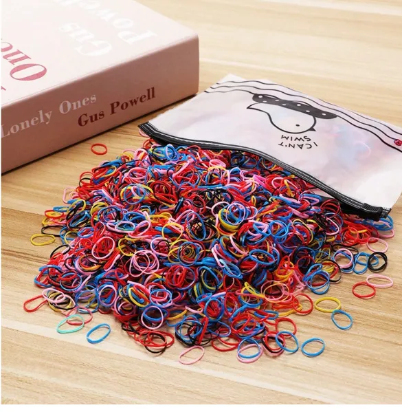 1000pcs/Pack Colorful Mini 0.59 Inch Diameter Disposable Elastic Rubber Bands For Girls Carousel 7