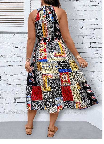 Plus Size Sleeveless Women's Fashion Summer Dress Carousel 1