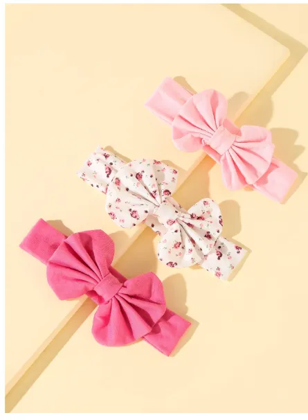 3pcs Baby Bow Hair Accessories, Suitable For Daily Wear Carousel 3