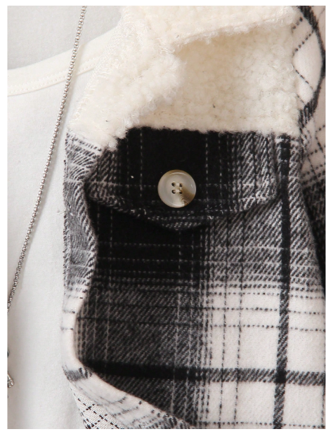 Young Boys' Daily Casual Classic Plaid & Plush Long Sleeve Shirt Warm & Comfortable Coat Carousel 5