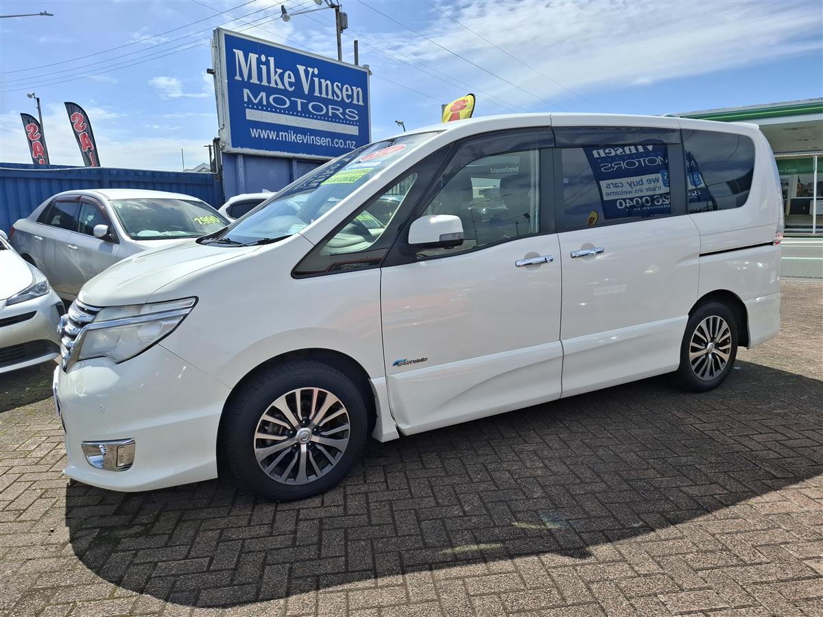 2014 Nissan Serena HYBRID CRUISE CONTROL  360 CAM  EMERGENCY BREAKING  PRE-CRASH SENSOR  LANE ASSIST  AUTO STOP  2 POWER SLIDING DOORS  PARKING SENSORS  ECO MODE  FACTORY ALLOYS Carousel 2