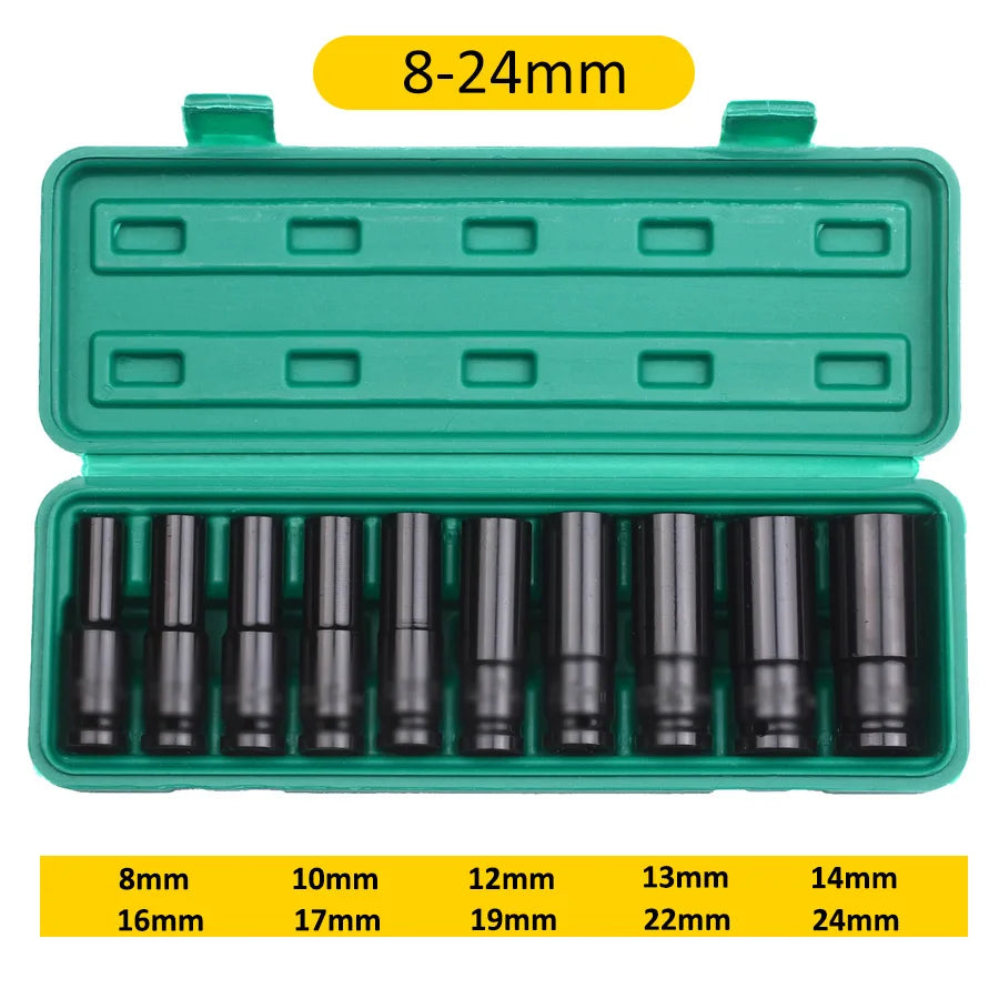 1/2" Drive Impact Socket Set | 10, 15 & 20 Piece CR-V Metric Sets Carousel 11